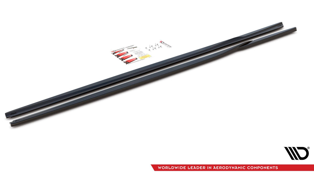 Maxton Design Seitenschweller Ansatz für BMW 3er G20 / G21 schwarz Hochglanz
