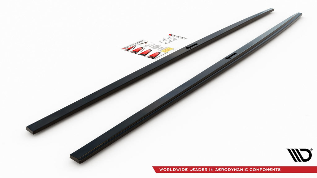 Maxton Design Seitenschweller Ansatz passend für Audi A7 C8 S-Line schwarz Hochglanz