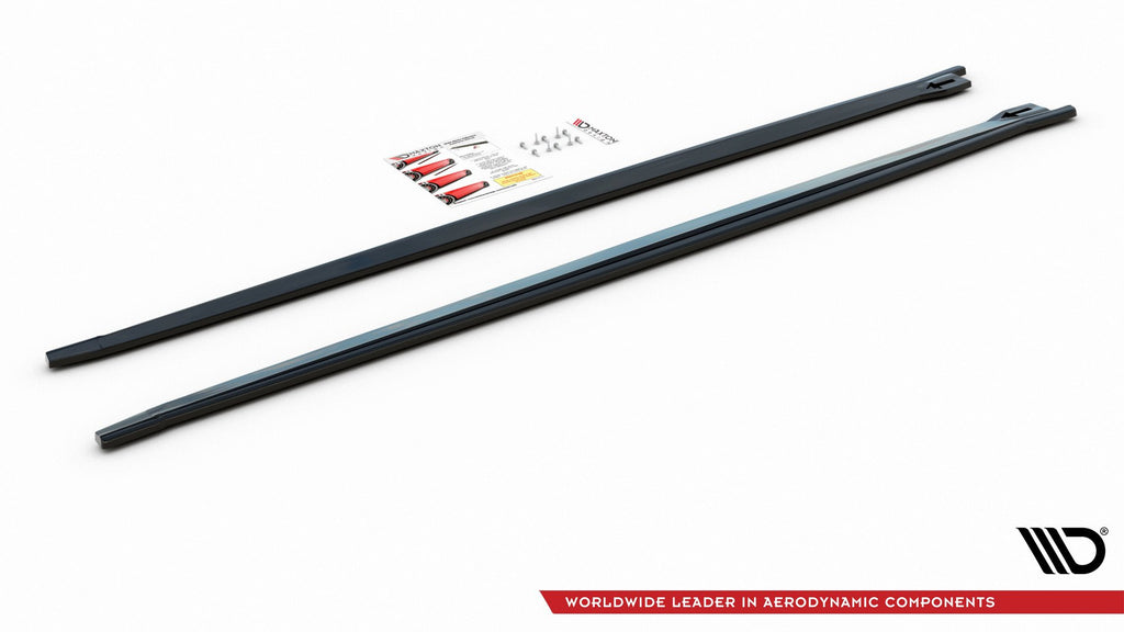 Maxton Design Seitenschweller Ansatz passend für BMW X2 F39 M-Paket schwarz Hochglanz