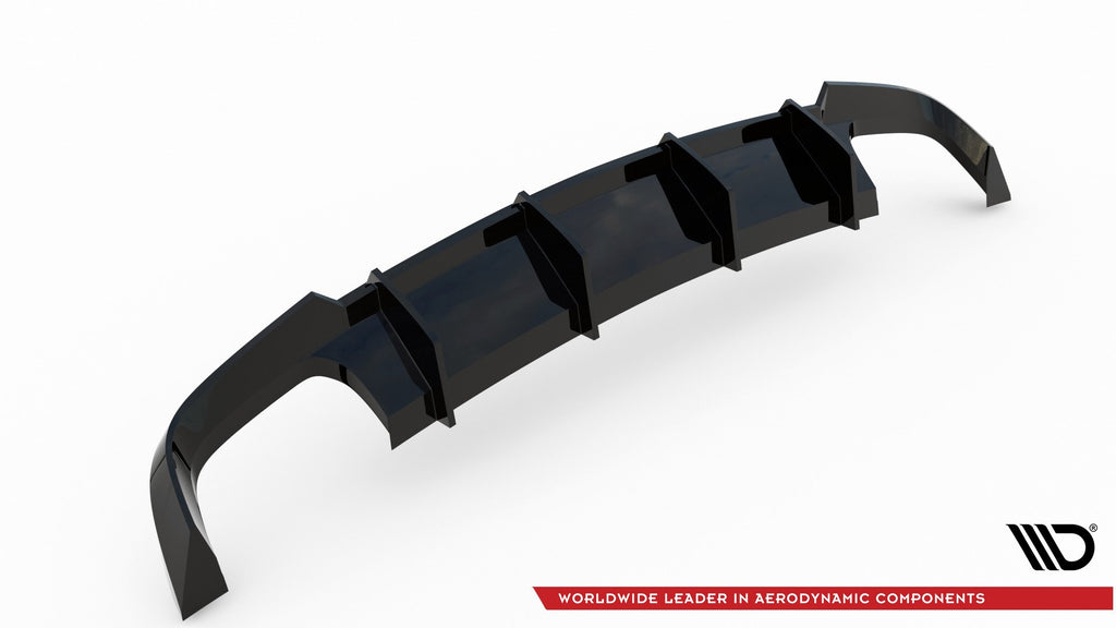 Maxton Design Diffusor Heck Ansatz passend für Audi S6 / A6 S-Line C7 FL schwarz Hochglanz