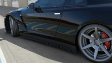 Laden Sie das Bild in den Galerie-Viewer, Maxton Design Seitenschweller Ansatz passend für NISSAN GT-R vor Facelift COUPE (R35-SERIES) schwarz Hochglanz
