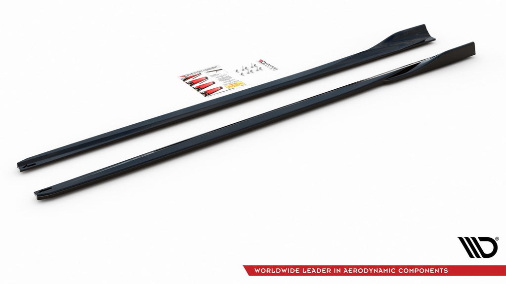 Maxton Design Seitenschweller Ansatz passend für V.4 Ford Focus ST / ST-Line Mk4 schwarz Hochglanz