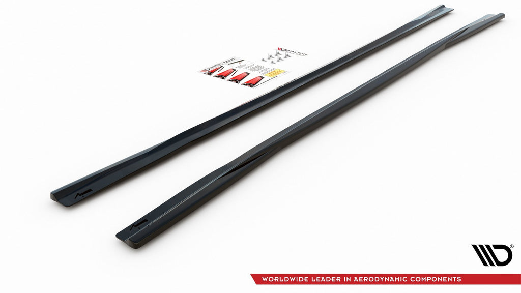 Maxton Design Seitenschweller Ansatz passend für Aud A6 S-Line / S6 C8  schwarz Hochglanz