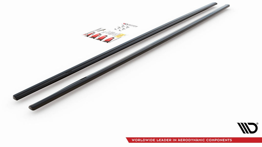 Maxton Design Seitenschweller Ansatz für BMW M5  / 5 M-Paket E39 schwarz Hochglanz