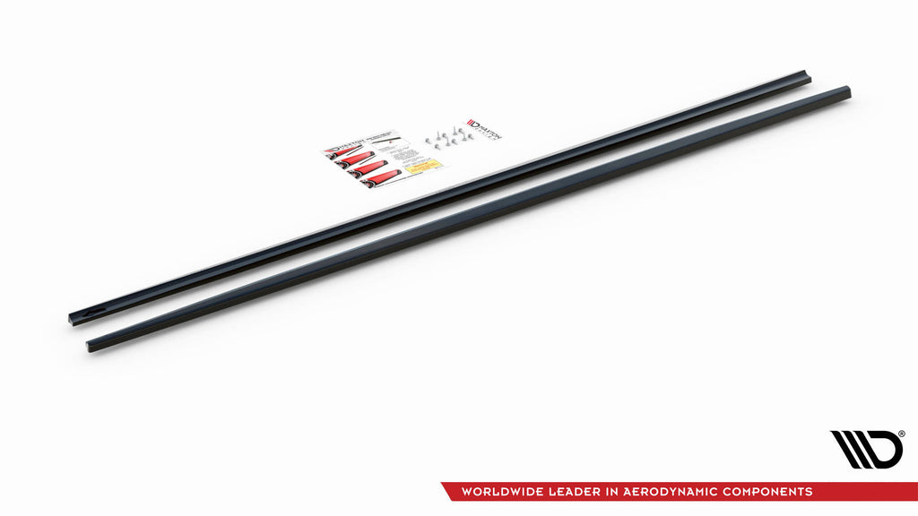Maxton Design Seitenschweller Ansatz für BMW 1er F20 schwarz Hochglanz