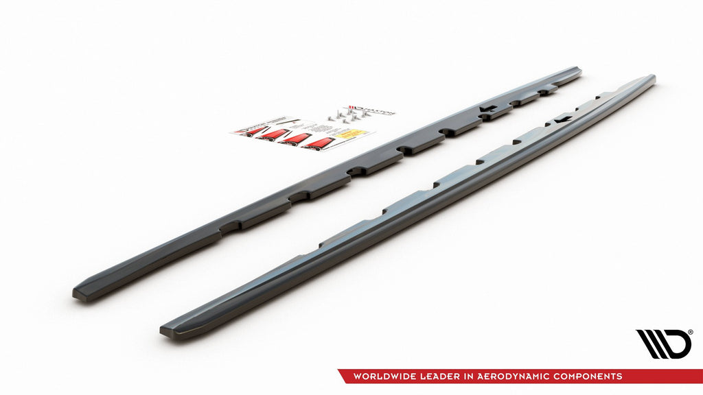 Maxton Design Seitenschweller Ansatz passend für V.1 BMW 1er F40 M-Paket/ M135i  schwarz Hochglanz