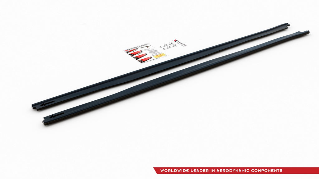 Maxton Design Seitenschweller Ansatz passend für Toyota Corolla XII Limousine schwarz Hochglanz