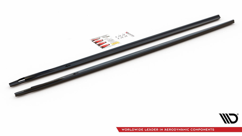Maxton Design Seitenschweller Ansatz für BMW 7 M-Paket G11 schwarz Hochglanz