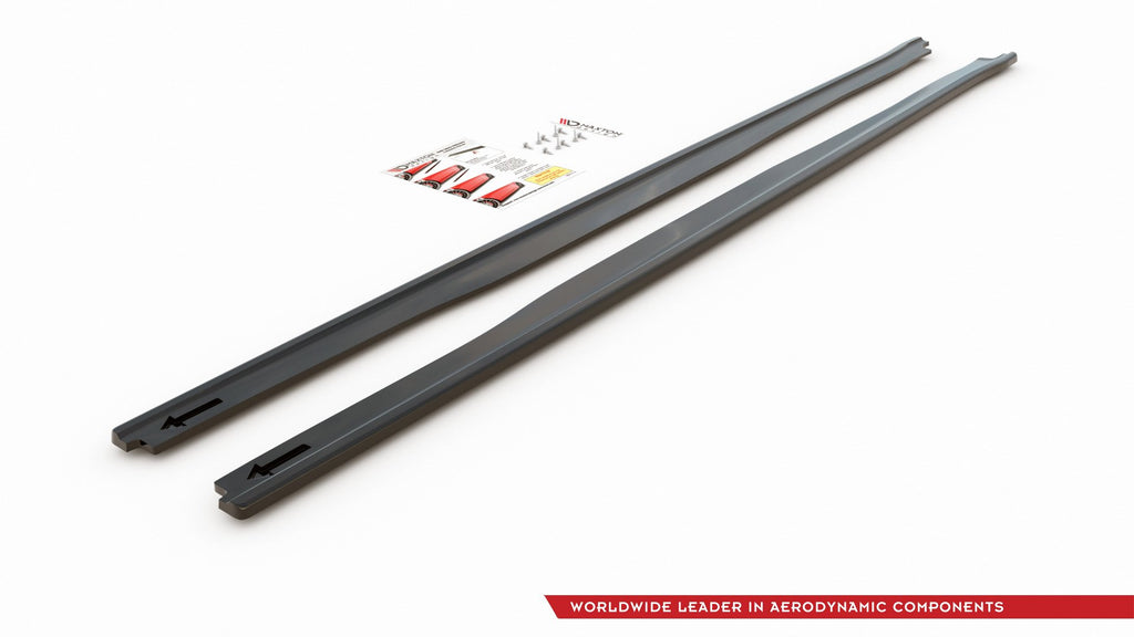Maxton Design Seitenschweller Ansatz passend für Toyota Corolla XII Limousine schwarz Hochglanz