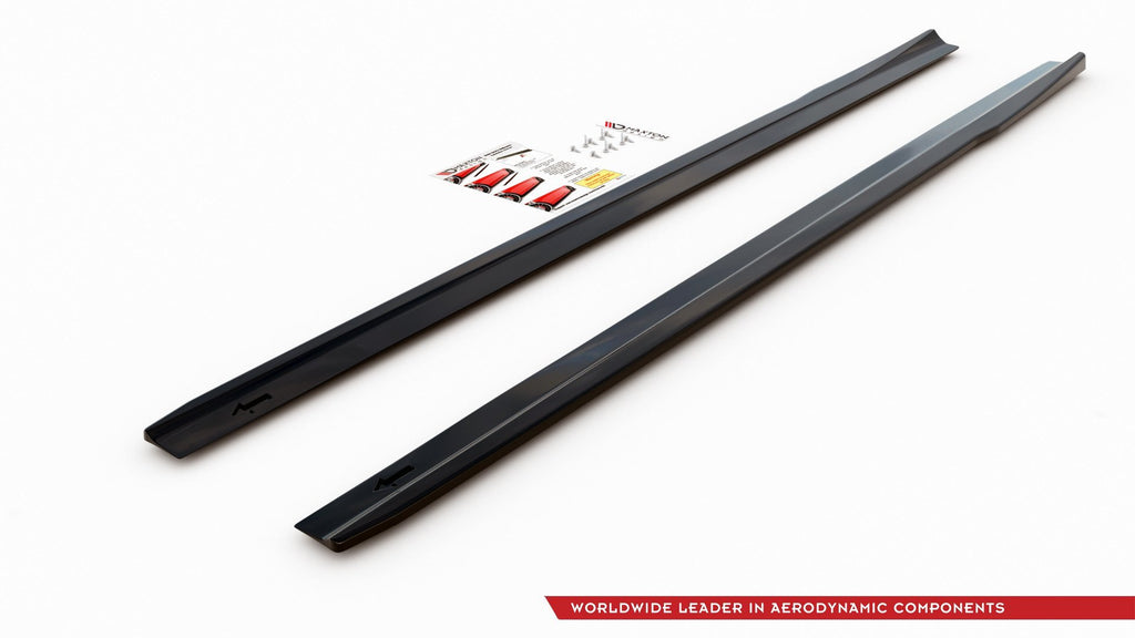 Maxton Design Seitenschweller Ansatz passend für Mercedes A35 AMG W177  schwarz Hochglanz