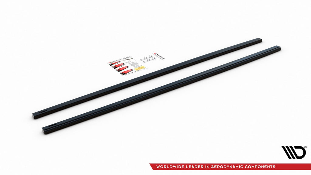 Maxton Design Seitenschweller Ansatz passend für V.2 VW Golf 7 GTI (verengen) schwarz Hochglanz