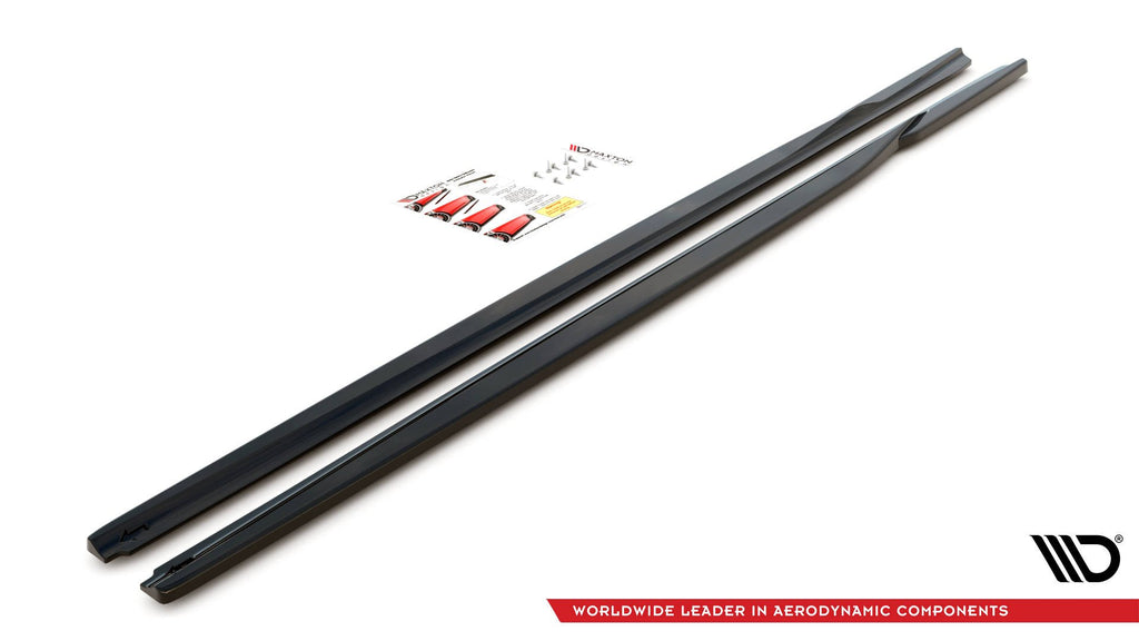 Maxton Design Seitenschweller Ansatz für BMW 3er G20 / G21 schwarz Hochglanz