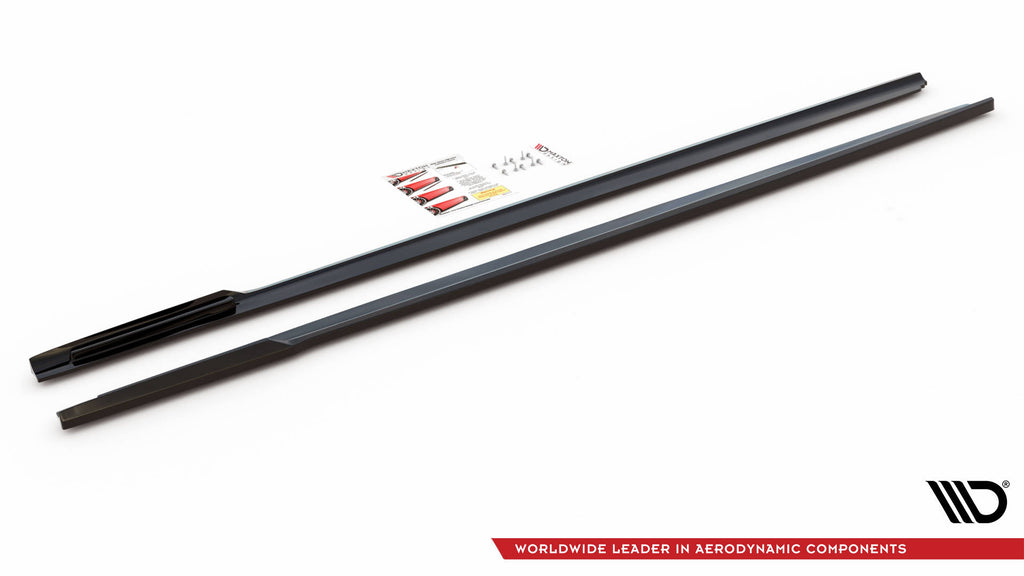 Maxton Design Seitenschweller Ansatz für BMW 7 M-Paket G11 Facelift schwarz Hochglanz