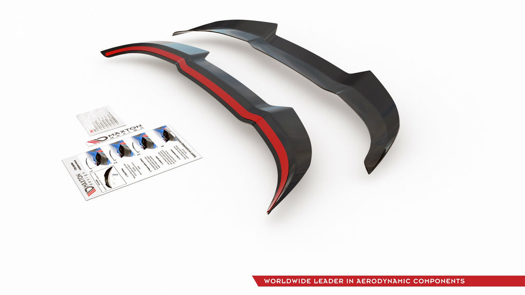 Maxton Design Spoiler CAP passend für V.2 Ford Fiesta Mk8 ST / ST-Line schwarz Hochglanz