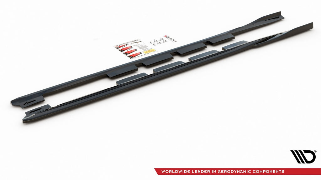Maxton Design Seitenschweller Ansatz passend für Ford Mondeo Mk5 Facelift schwarz Hochglanz