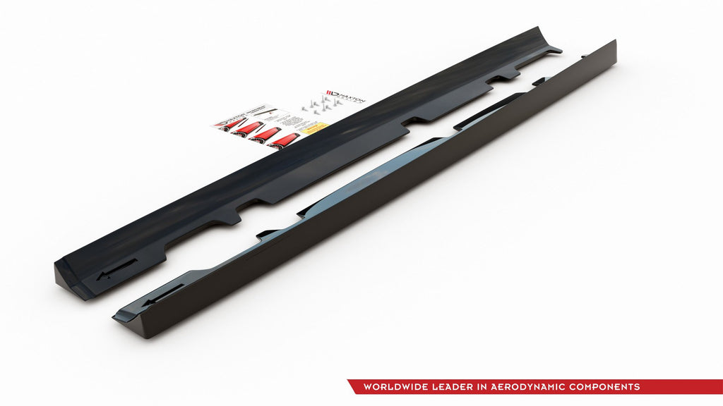 Maxton Design Seitenschweller Ansatz passend für V.2 Ford Fiesta Mk8 ST / ST-Line schwarz Hochglanz