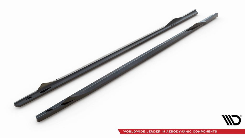 Maxton Design Seitenschweller Ansatz für V.2 für BMW 2 Coupe M-Paket / M240i G42 schwarz Hochglanz