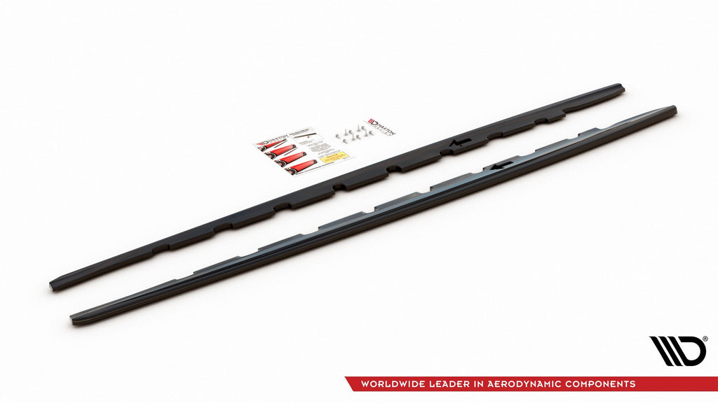 Maxton Design Seitenschweller Ansatz passend für V.1 BMW 1er F40 M-Paket/ M135i  schwarz Hochglanz