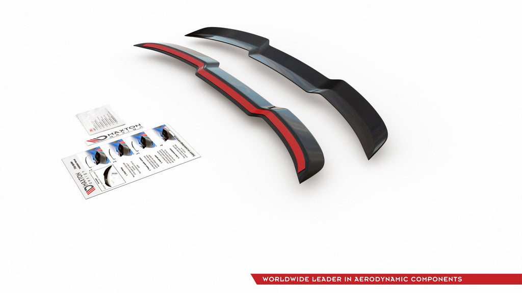 Maxton Design Spoiler CAP passend für passend für Audi S6 / A6 S-Line C7 Avant schwarz Hochglanz schwarz Hochglanz