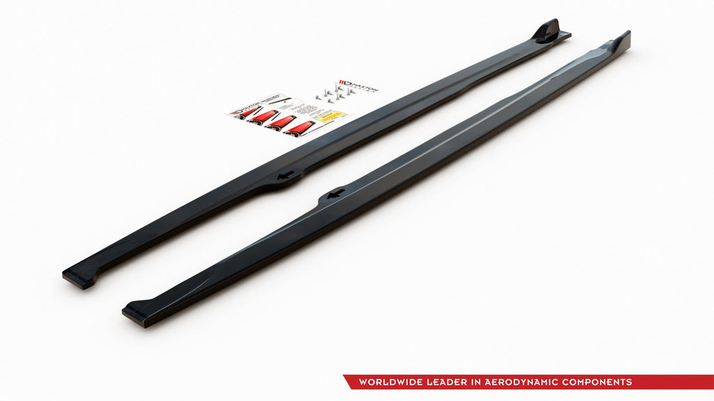 Maxton Design Seitenschweller Ansatz passend für Toyota Corolla XII Hatchback schwarz Hochglanz