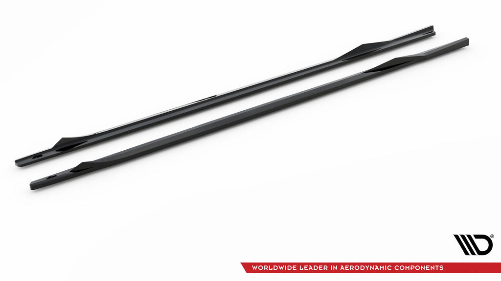 Maxton Design Seitenschweller Ansatz für V.2 für BMW 2 Coupe M-Paket / M240i G42 schwarz Hochglanz
