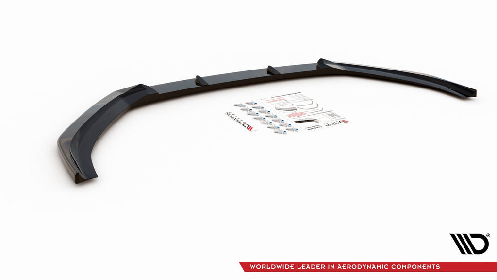 Maxton Design Front Ansatz passend für V.3 Audi S3 / A3 S-Line 8V Facelift schwarz Hochglanz