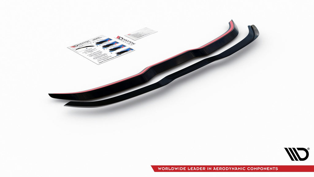 Maxton Design Spoiler CAP passend für V2 Ford Focus ST Mk4 schwarz Hochglanz