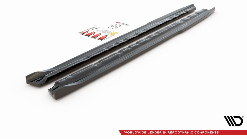 Maxton Design Seitenschweller Ansatz passend für Audi A1 S-Line GB schwarz Hochglanz
