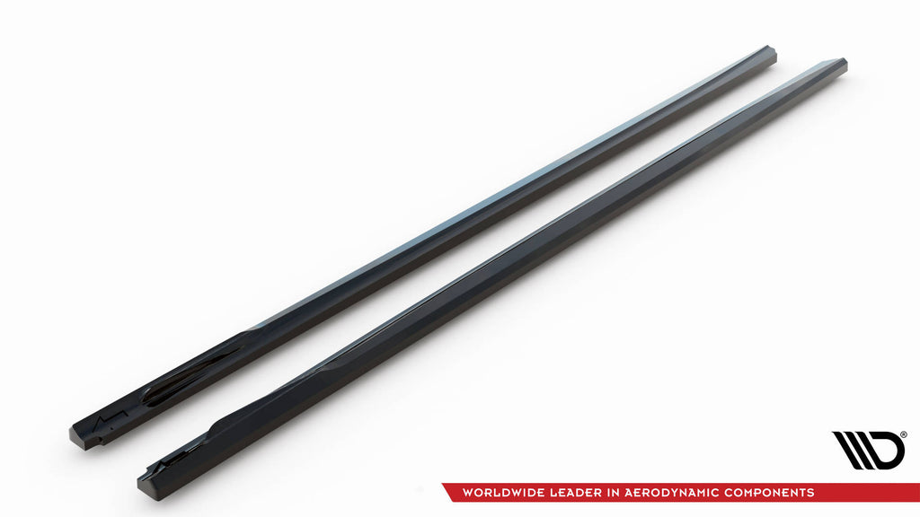 Maxton Design Seitenschweller Ansatz für BMW 3er M340i / M-Paket G20 / G20 Facelift schwarz Hochglanz