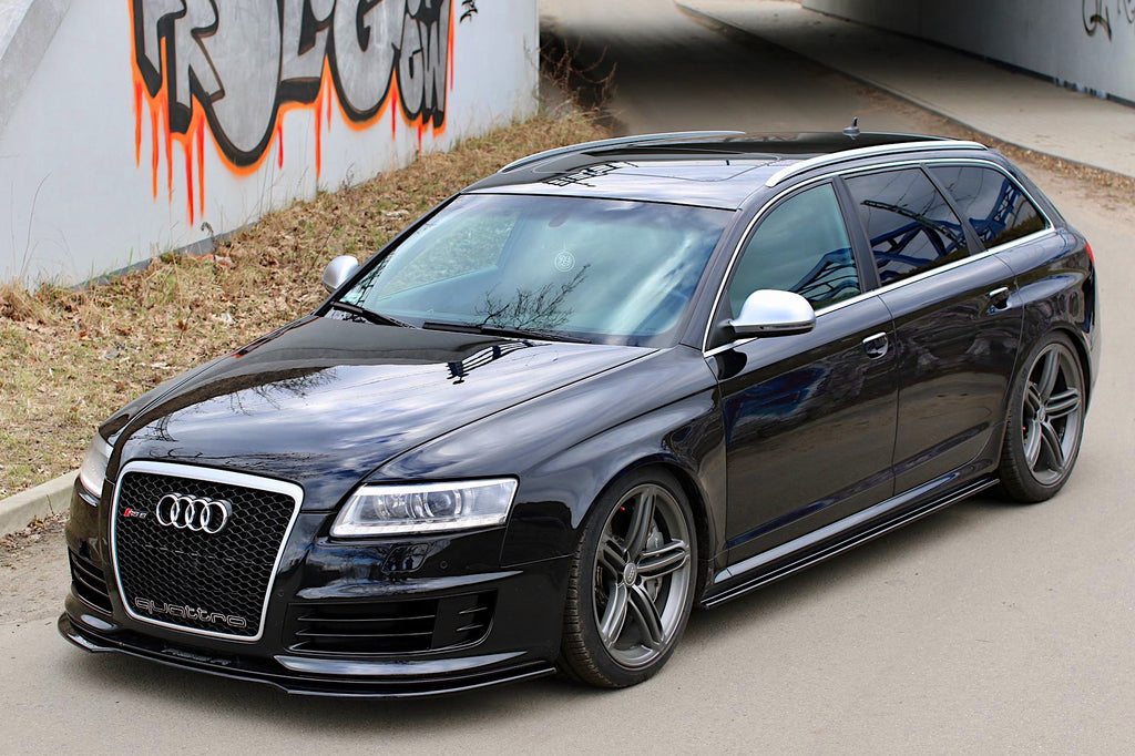 Maxton Design Seitenschweller Ansatz passend für Audi RS6 C6 schwarz Hochglanz