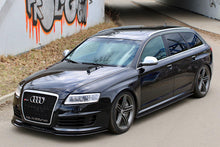 Laden Sie das Bild in den Galerie-Viewer, Maxton Design Seitenschweller Ansatz passend für Audi RS6 C6 schwarz Hochglanz