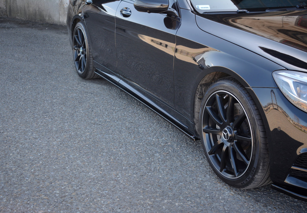 Maxton Design Seitenschweller Ansatz passend für Mercedes S-KLASSE AMG-LINE W222 schwarz Hochglanz