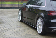 Laden Sie das Bild in den Galerie-Viewer, Maxton Design Seitenschweller Ansatz passend für Audi S3 / A3 S-Line 8V / 8V FL Hatchback schwarz Hochglanz