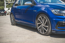 Laden Sie das Bild in den Galerie-Viewer, Maxton Design Seitenschweller Ansatz passend für V.4 VW Golf 7 R GTI Facelift schwarz Hochglanz