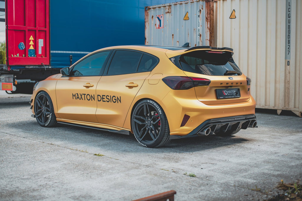 Maxton Design Seitenschweller Ansatz passend für V.4 Ford Focus ST / ST-Line Mk4 schwarz Hochglanz