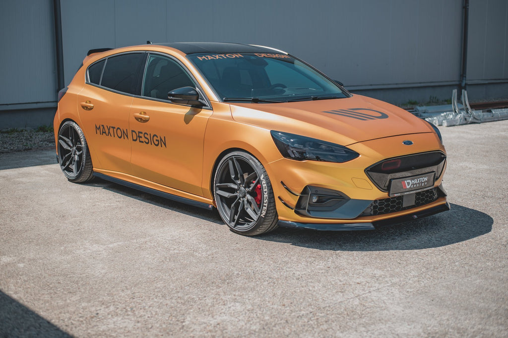 Maxton Design Seitenschweller Ansatz passend für V.5 Ford Focus ST / ST-Line Mk4 schwarz Hochglanz
