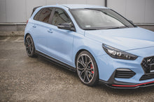 Laden Sie das Bild in den Galerie-Viewer, Maxton Design Seitenschweller Ansatz passend für V.4 Hyundai I30 N Mk3 Hatchback/ Fastback schwarz Hochglanz