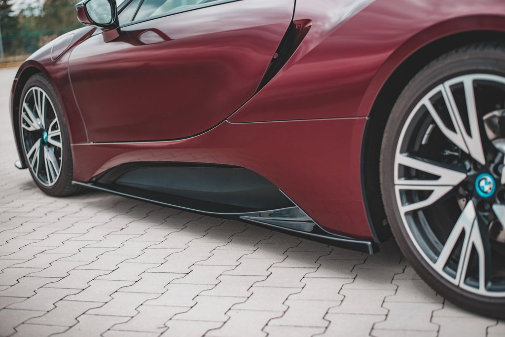 Maxton Design Seitenschweller Ansatz passend für BMW i8 schwarz Hochglanz