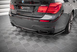 Maxton Design Mittlerer Diffusor Heck Ansatz DTM Look für BMW 7 M-Paket F01 schwarz Hochglanz