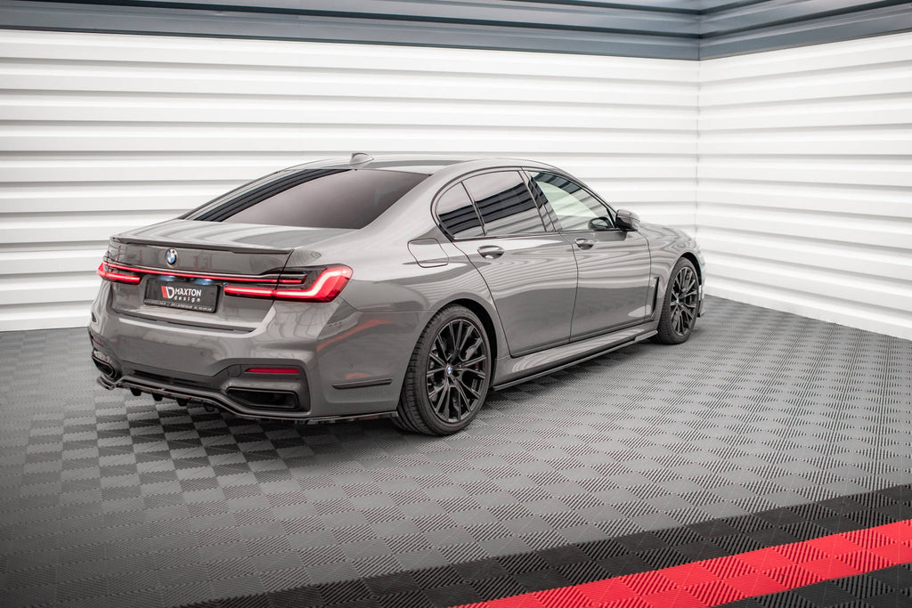 Maxton Design Seitenschweller Ansatz für BMW 7 M-Paket G11 Facelift schwarz Hochglanz