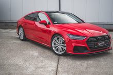 Laden Sie das Bild in den Galerie-Viewer, Maxton Design Seitenschweller Ansatz passend für Audi A7 C8 S-Line schwarz Hochglanz