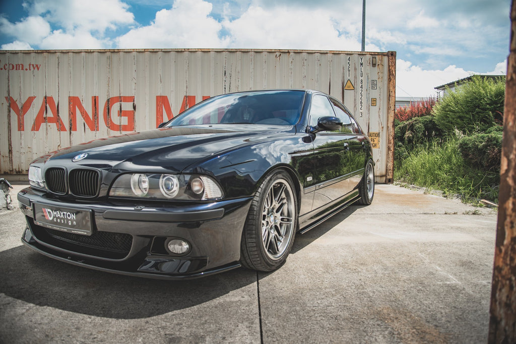 Maxton Design Seitenschweller Ansatz für BMW M5  / 5 M-Paket E39 schwarz Hochglanz