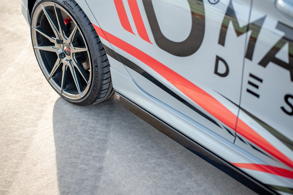 Maxton Design Seitenschweller Ansatz passend für V.2 Ford Fiesta Mk8 ST / ST-Line schwarz Hochglanz