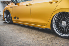 Laden Sie das Bild in den Galerie-Viewer, Maxton Design Seitenschweller Ansatz passend für V.2 VW Golf 8 schwarz Hochglanz