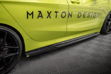 Laden Sie das Bild in den Galerie-Viewer, Maxton Design Seitenschweller Ansatz für V.4 BMW 1er F40 M-Paket/ M135i  schwarz Hochglanz