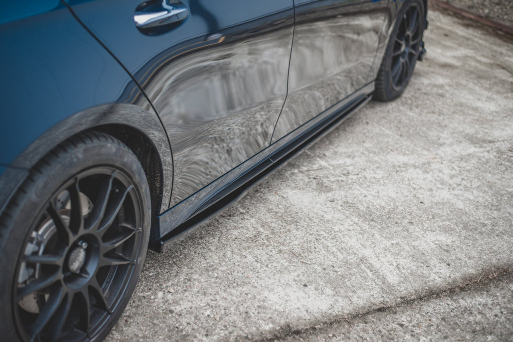 Maxton Design Seitenschweller Ansatz passend für Mercedes A35 AMG W177  schwarz Hochglanz