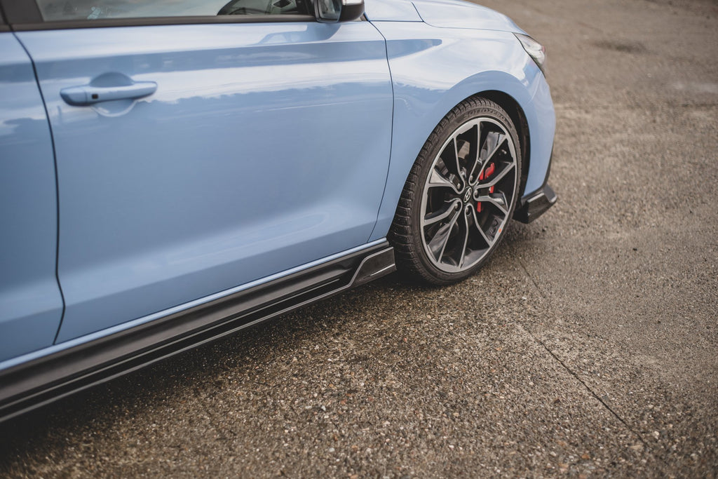 Maxton Design Seitenschweller Ansatz passend für V.5 Hyundai I30 N Mk3 Hatchback/ Fastback schwarz Hochglanz