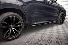 Laden Sie das Bild in den Galerie-Viewer, Maxton Design Seitenschweller Ansatz für V.2 für BMW X6 M-Paket F16 schwarz Hochglanz
