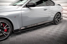 Laden Sie das Bild in den Galerie-Viewer, Maxton Design Seitenschweller Ansatz für V.2 für BMW 2 Coupe M-Paket / M240i G42 schwarz Hochglanz