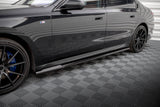 Maxton Design Seitenschweller Ansatz für BMW 7 M-Paket / M760e G70 schwarz Hochglanz
